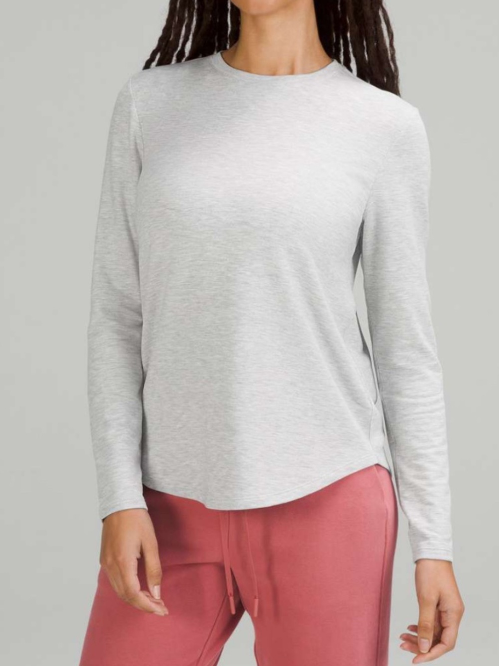 Lululemon Love Modal Fleece Long Sleeve Shirt Grey 0